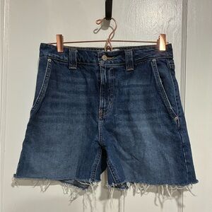 BDG Dark Blue Mid High Jean Shorts Size 27
